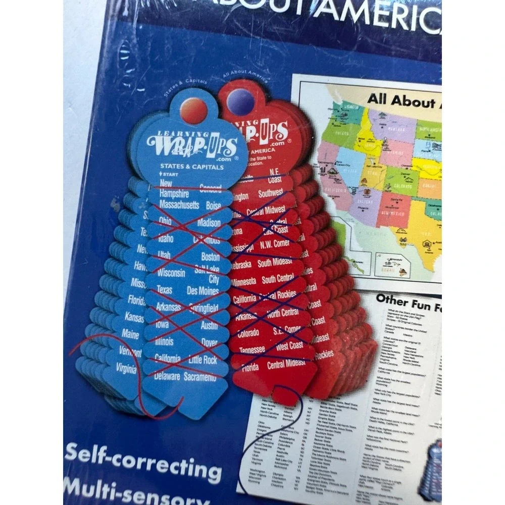 NEW‎ Usborne Learning Wrap-Ups All About America and States & Capitals Plus Map